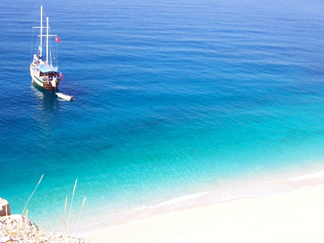 Antalya kas kalkan kaputas strand foto