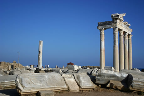 Ancient ruins in side antalya photo