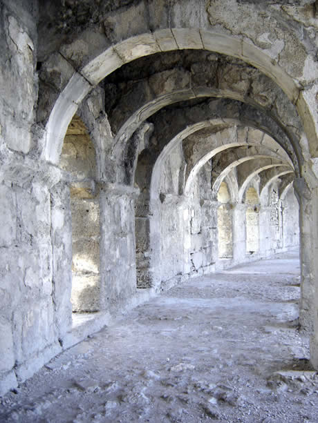 Arches at the aspendos ancient theater in antalya photo