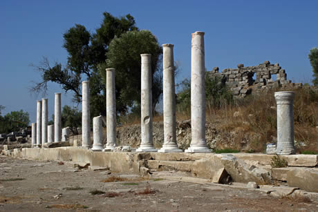 Sito archeologico in side provincia di antalya foto